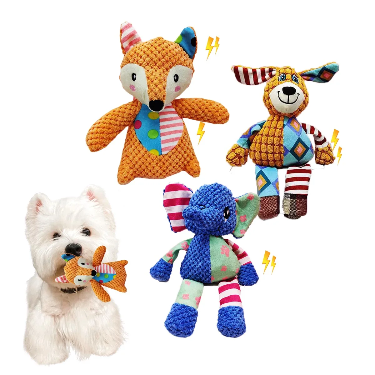 

Dog Squeak Toys Pet Toys Sound Dog Plush Teeth Grinding And Bite Resistant Toy Dog Toys Plush Sound Interactive Toy