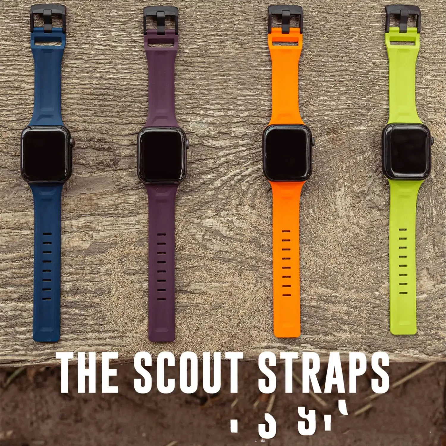 Silicone Strap for Apple watch Band 44mm 40mm 45mm 41mm 38mn 42mm UAG Rubber watchband bracelet iwatch series 3 4 5 6 SE 7 strap