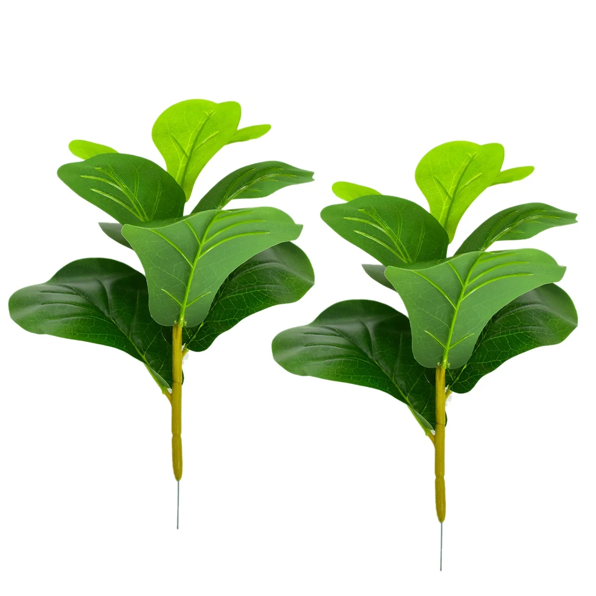 

Small Artificial Fiddle Leaf Tree 11inch Faux Ficus Lyrata Tree for Home Wedding Courtyard Indoor and Outdoor Decoration