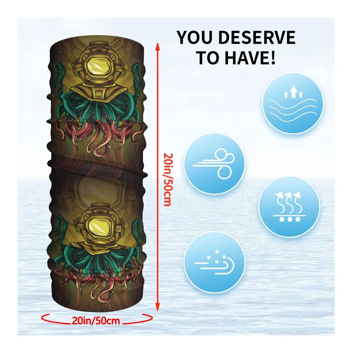 Шейный платок для глубокого погружения из полиэстера