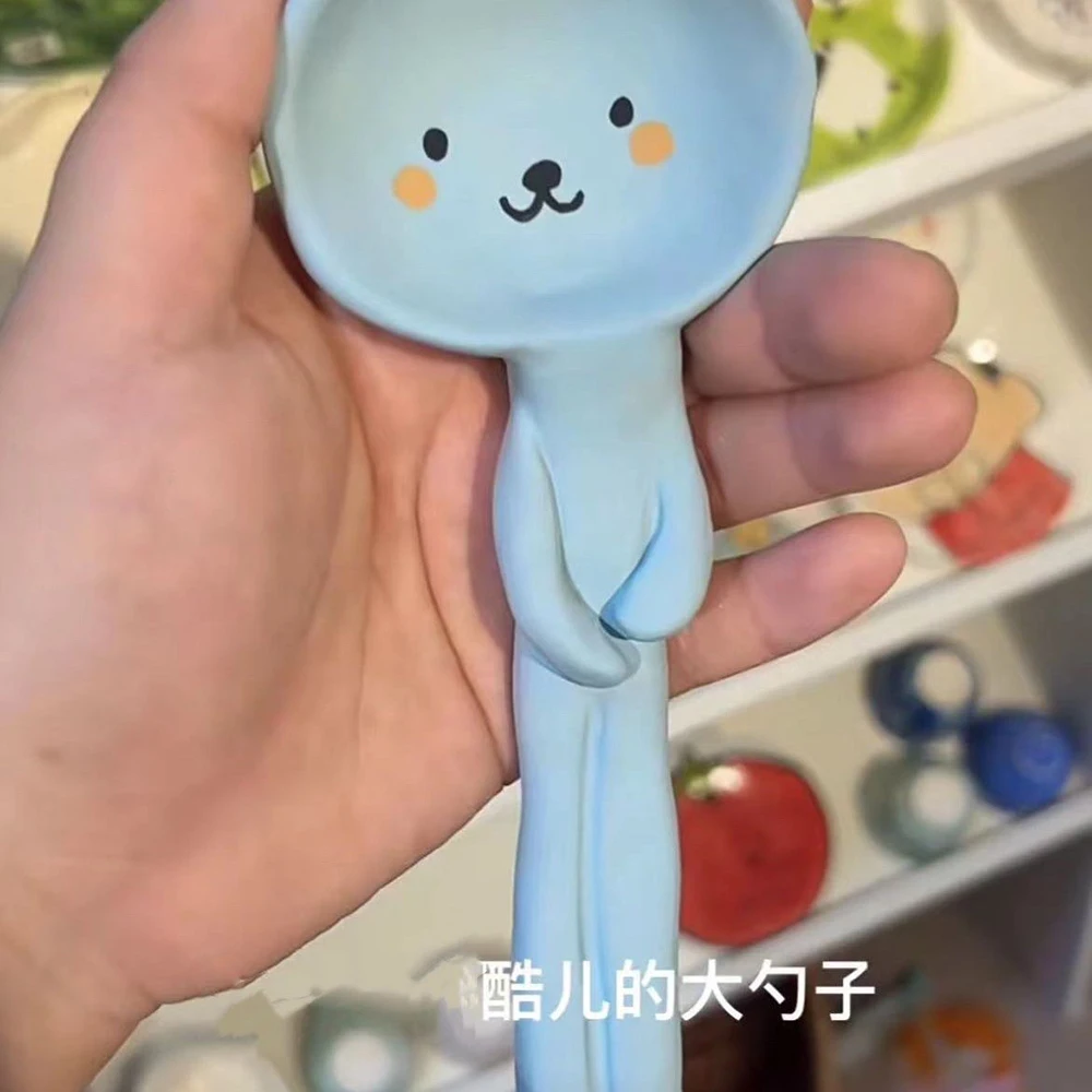 Kawaii Qoo креативная стильная ложка для пары детская с героями мультфильмов