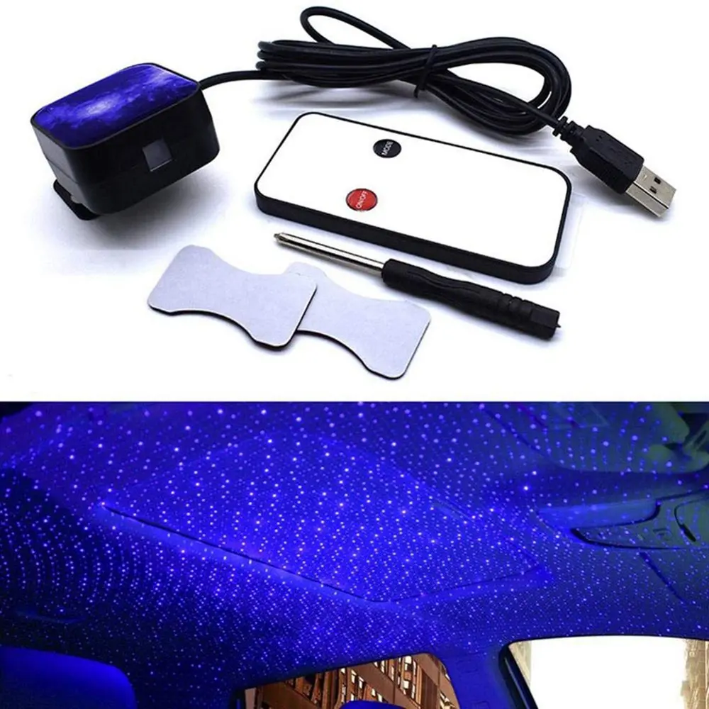

Car Auto Roof USB Interior LED Decorative Ambient Projector Starry Star Light