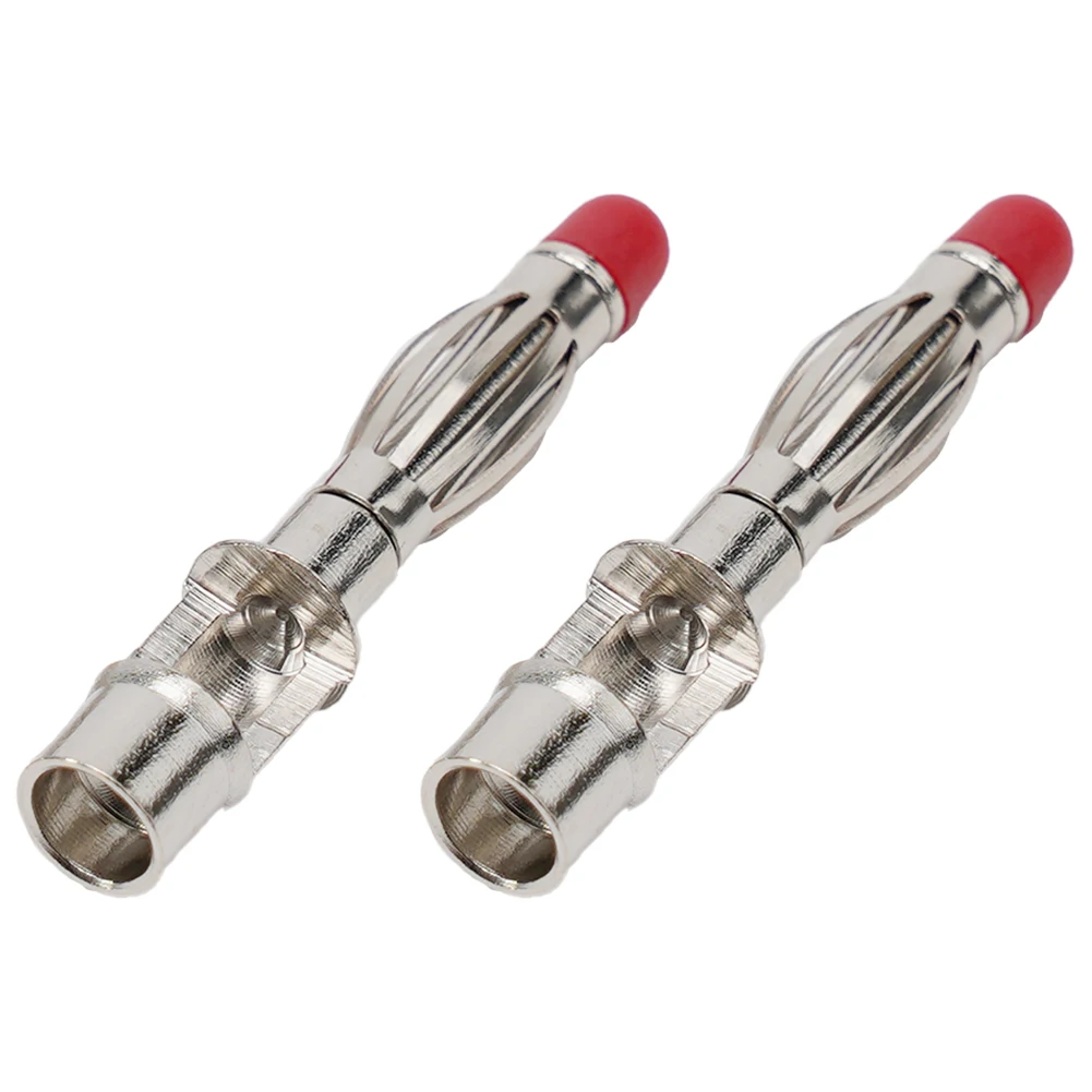 2 шт. Изолированная безопасная штепсельная вилка типа банан 4 мм соединители