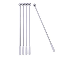 5 pcs 19cm stainless steel creative mixing cocktail stirrers sticks for wedding party bar swizzle drill glass mixing manual rod