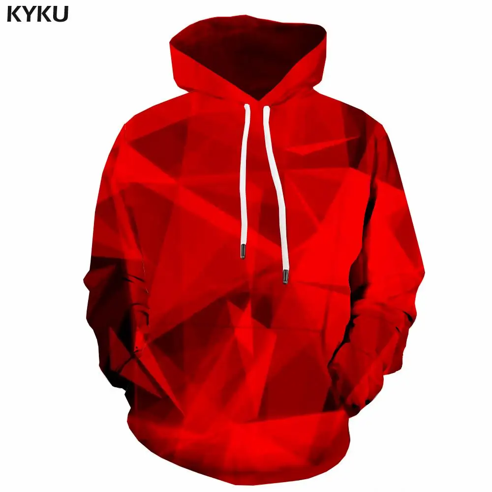 

3d Hoodies Abstract Sweatshirts men Cube 3d Printed Art Hooded Casual Red Hoody Anime Long Sleeve Streetwear Pullover New