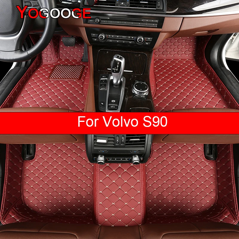 

Автомобильные коврики YOGOOGE для Volvo S90 Foot Coche, аксессуары, автомобильные коврики