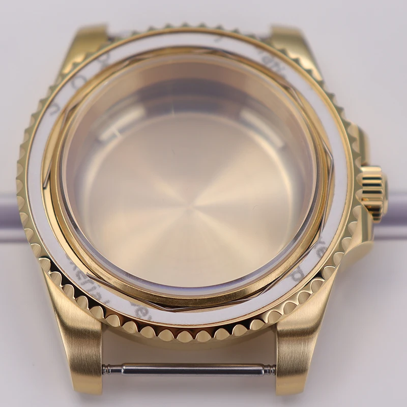 Корпус часов Fenya Gold Pvd 40 мм с сапфировым стеклом для Deepsea Seiko NH35 NH36 NH34 NH38 4R36 Eta2824