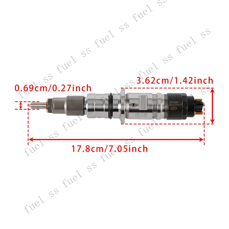 Фото Топливная форсунка S+ 1Pcs для Cummins ISB 6.7L QSB 4.5L 6.7L 5254261 0445120177 №2