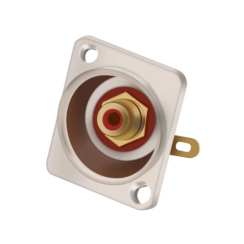 4pcs RCA Female Jack Socket Speaker Terminal Wire Connectors Panel Mount Chassis Audio Plug Zinc Alloy Nickel Plated - купить по