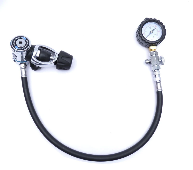 

1x Scuba Diving Intermediate Pressure Gauge For BCD Regulators Checkers Analyser 300PSI Gas Output Adjustable Testing Table