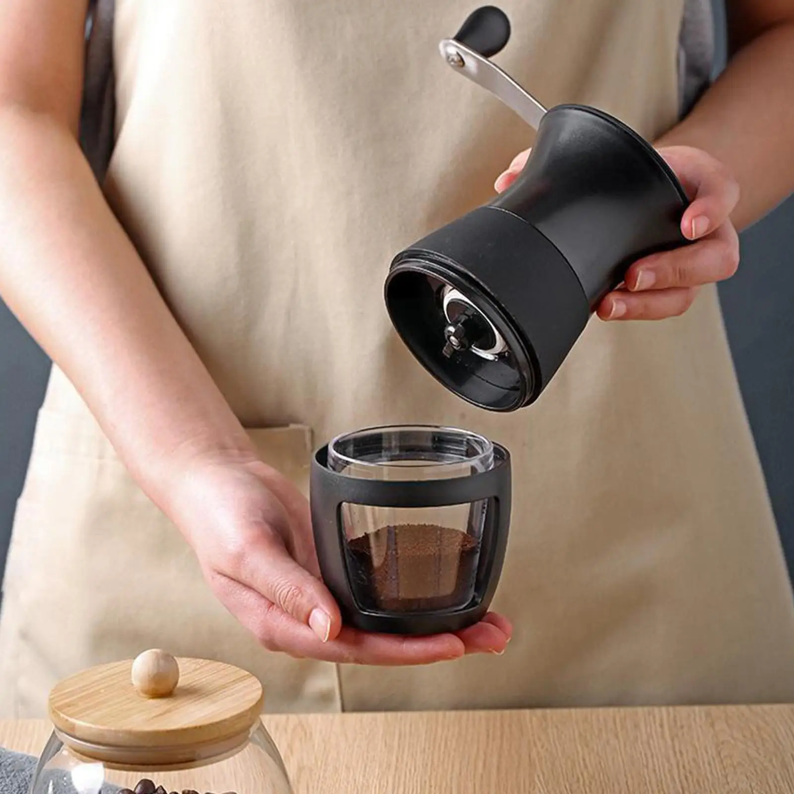 Coffee Grinder Portable Manual Coffee Machine Grinder Crank 