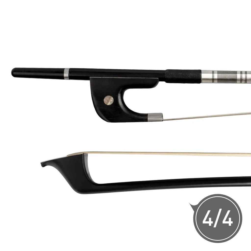 Upright Double Bass Bow 4/4 German Model Natural Horsehair 76cm Carbon Fiber Straight Stick Ebony Frog Smooth Tuner Easy Rosin enlarge