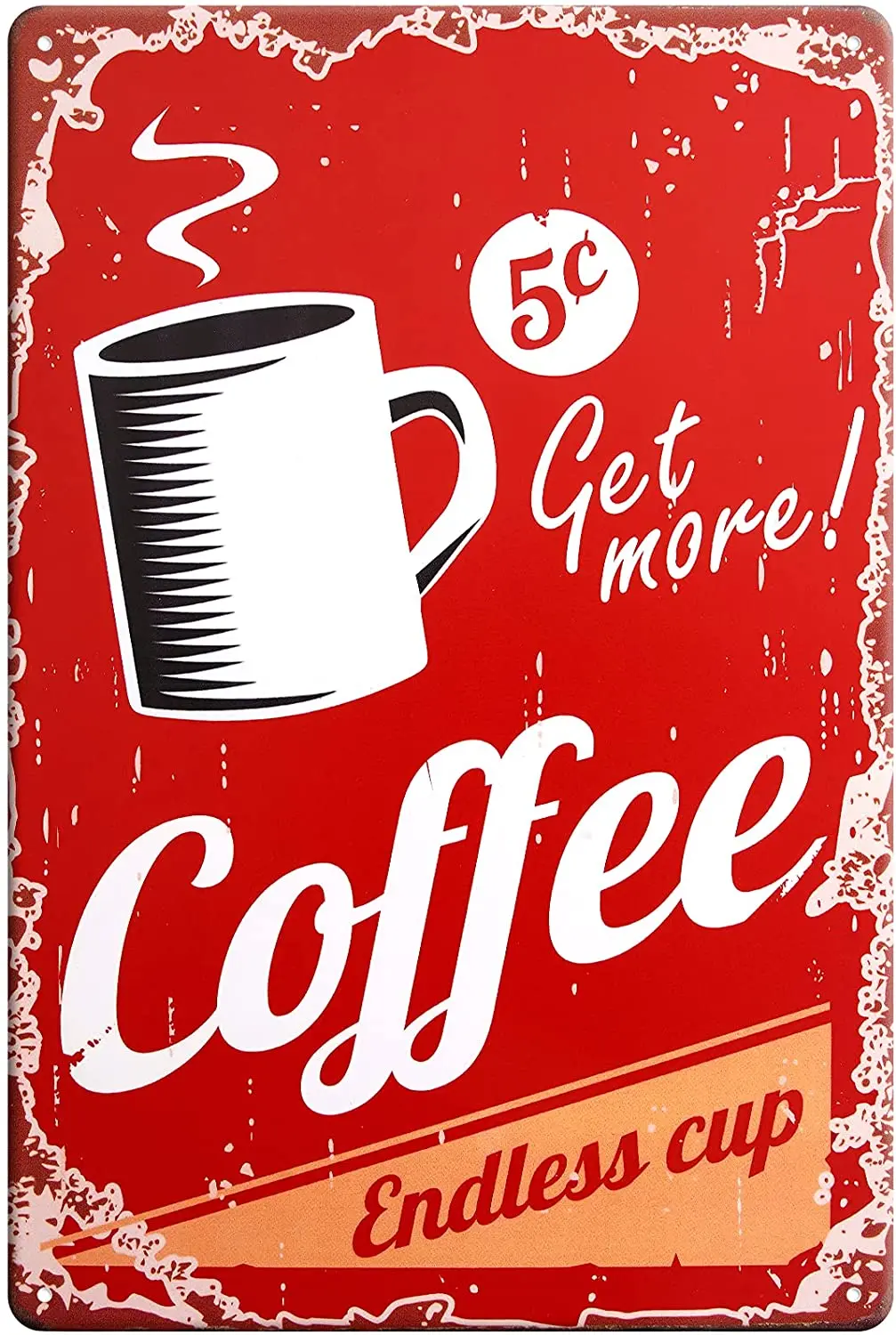 

Старинная кофейная чашка HANTAJANSS бесконечная, винтажная металлическая вывеска, ретро жестяные знаки для магазина, бара, украшение для дома