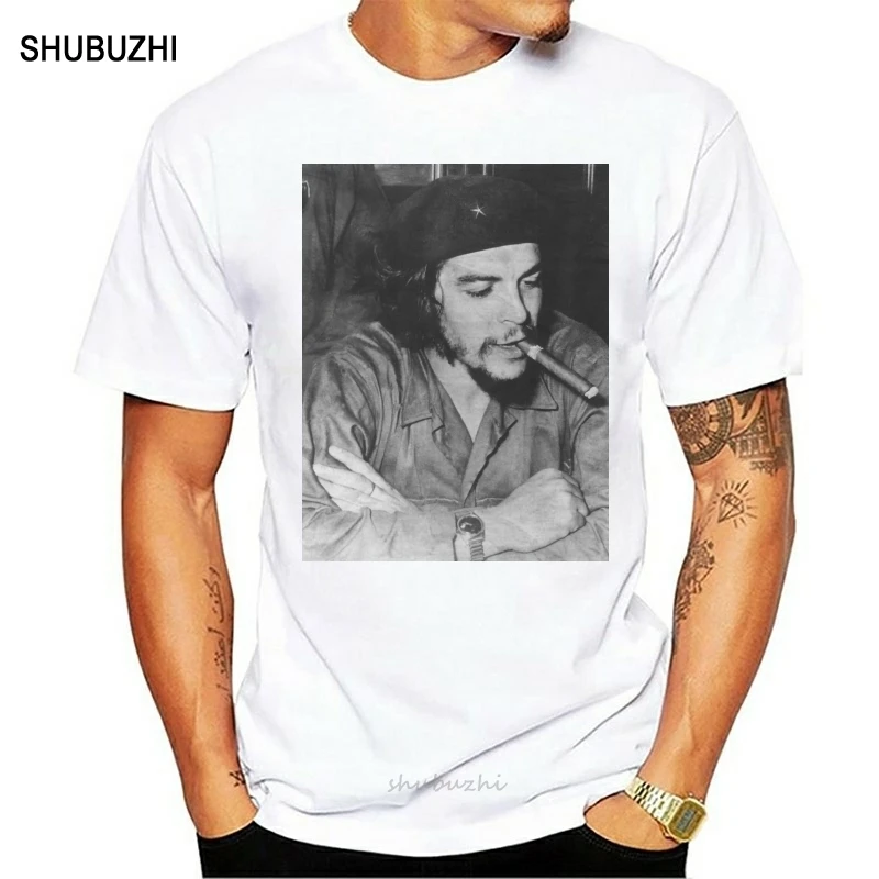 

Fashion shubuzhi Top Tee Mens T-SHIRT ERNESTO DASS QUEVARA SMOKE DIE IS HAVE MY T-SHIRT NEU Print T Shirts Men
