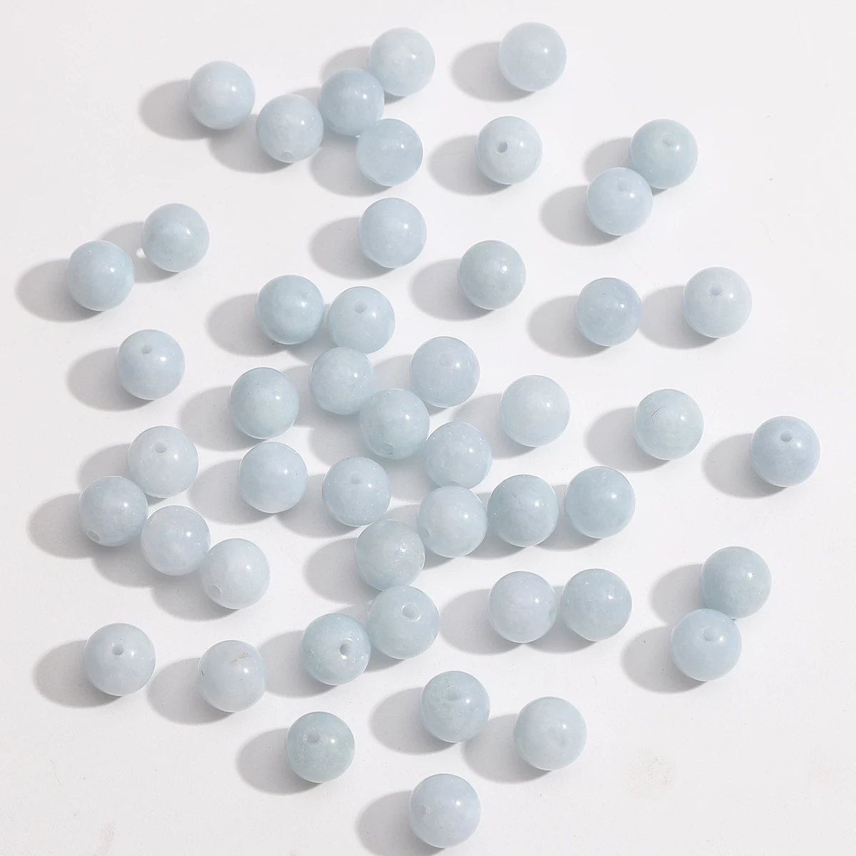 1 шт./упаковка бусины из белого камня 6/8/10/12 мм