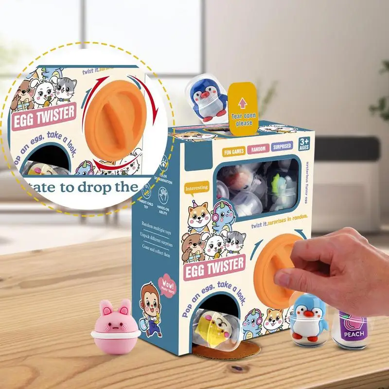

DIY Vending Machine Toys With 6 Gashapon Cardboard Box Surprise Blind Box Kid Claw Machine Gashapon Christmas Gift for kids