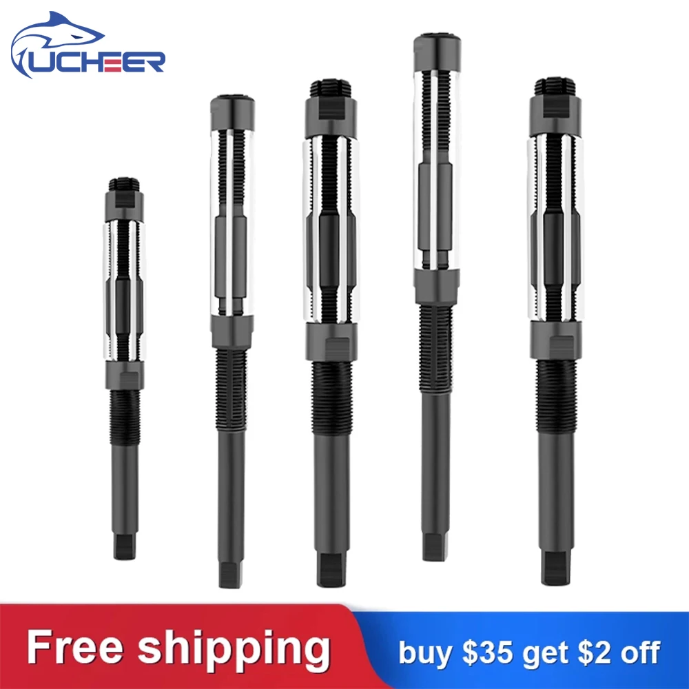 

UCHEER 1PC Adjustable Hand Reamer HSS Size Range Alloy Steel Reamer Hand Reamer Machine Cutting Tools (6/6.5/7/7.75/8.5/9.25mm)