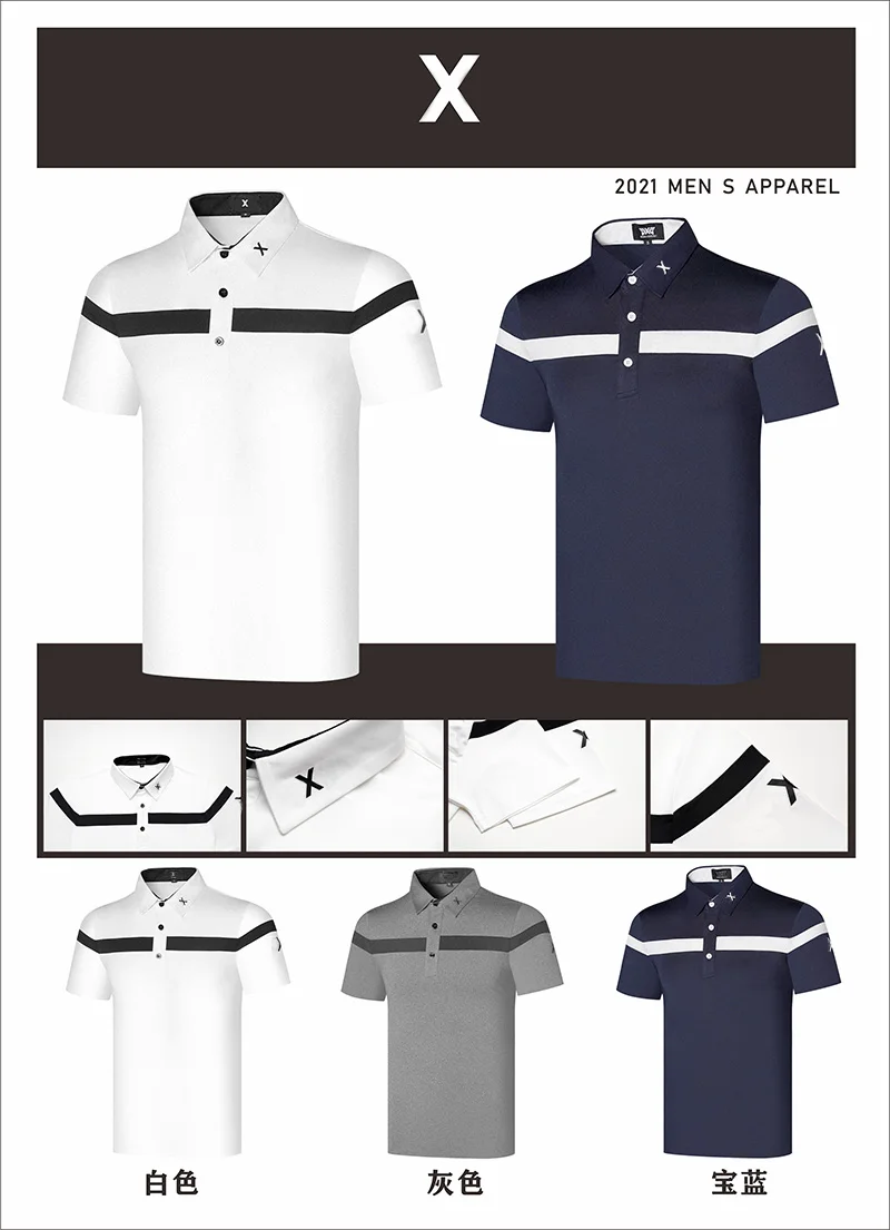 Golf Clothing Men's Short-Sleeved Summer New Breathable Outdoor Sports Polo Shirt T-Shirt Top High Quality Home Delivery