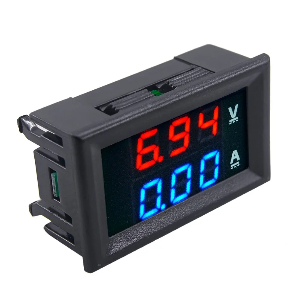 

1pcs Professional DC 100V 10A Voltmeter Ammeter Blue + Red LED Amp Dual Digital Volt Meter Gauge Voltage Current Home Use Tool