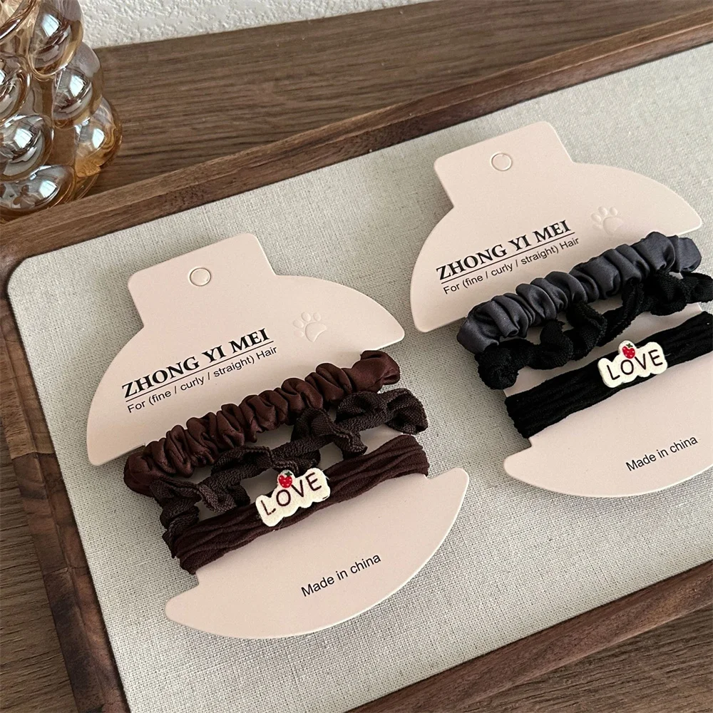 3 шт./набор женские шелковые резинки для волос