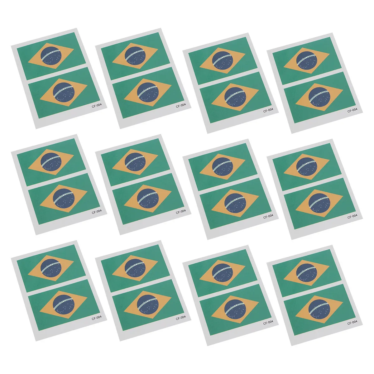 Фото 30 шт. временных татуировок-наклеек с национальным флагом Бразилии для спортивных мероприятий, фан-аксессуары, флаговые татуировки №2