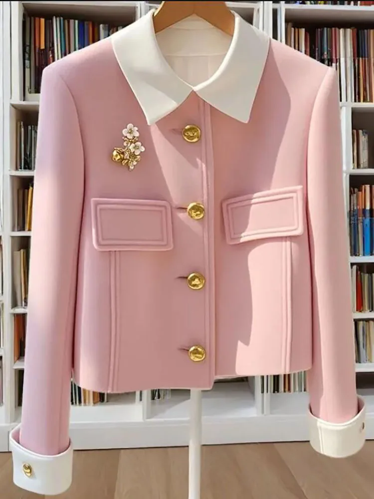 2024 весенне-осенняя новая шикарная куртка женская верхняя одежда корейская