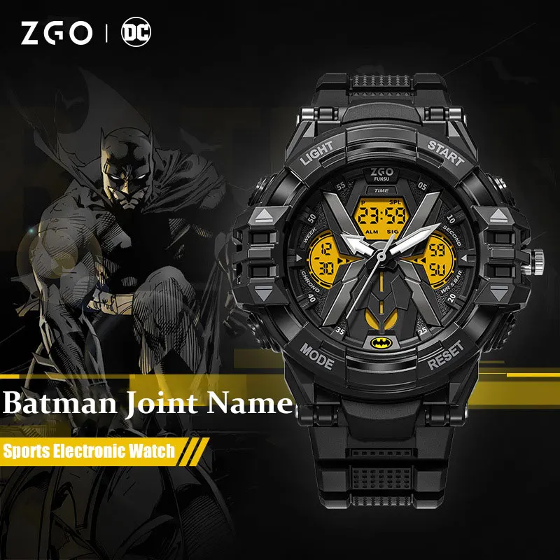 Relojes originales de Batman para hombre y estudiante, reloj mecánico inteligente, resistente al agua, DC Hero, Superman, electrónico, regalo de cumpleaños