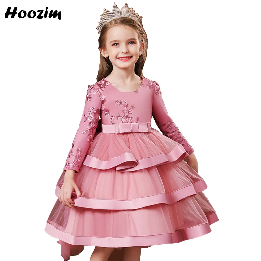 

Платье с длинным рукавом для девочек 4-13 лет