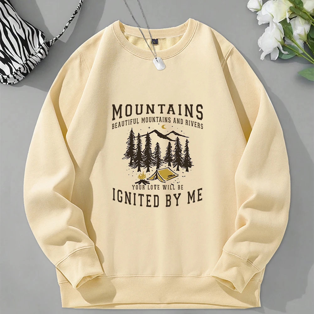 Мужские толстовки Mountains Lgnited By Me простая повседневная осенне-зимняя одежда с