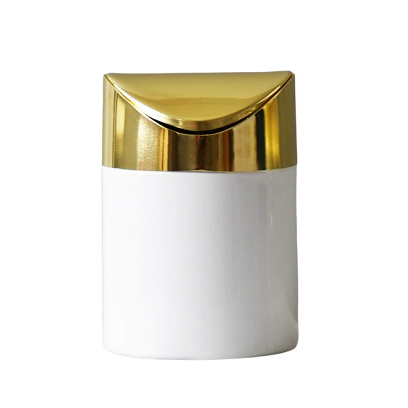 

Nordic Light Luxury Home Desktop Mini Trash Can Office Small Trash Can Living Room Trash Can with Lid