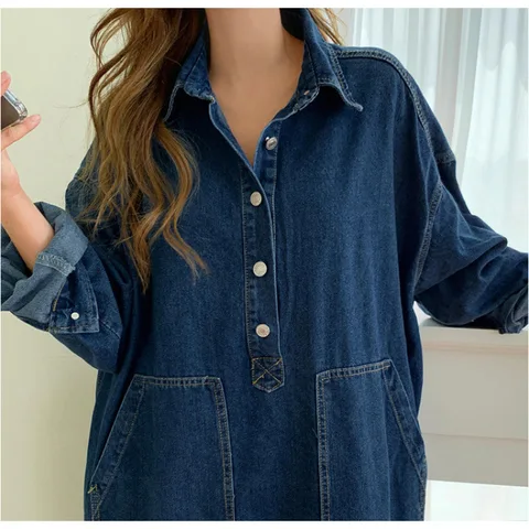 Dark Blue Naupang Jeans Dress