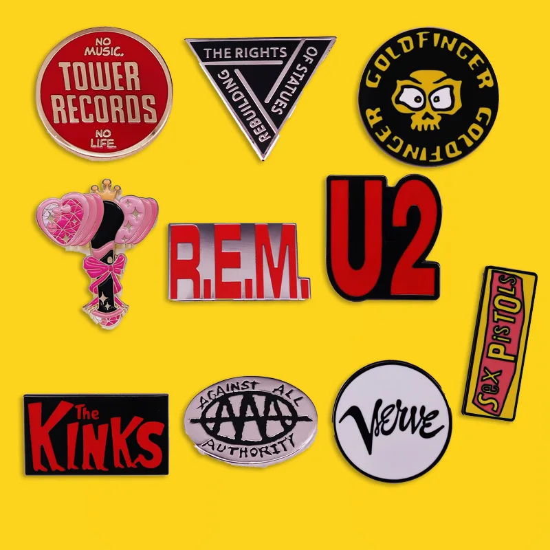 High Quality 2023 New Rock Band Enamel Pin Orchestra Record Punk Music Badge Women's Brooch Fashion Fan Collection Jewelry