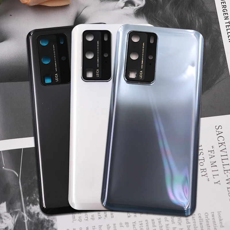 

For Huawei P40 Battery Back Cover 3D Glass Panel Rear Door For Huawei P40 Pro P40Pro Housing Case Camera Frame Lens Replace