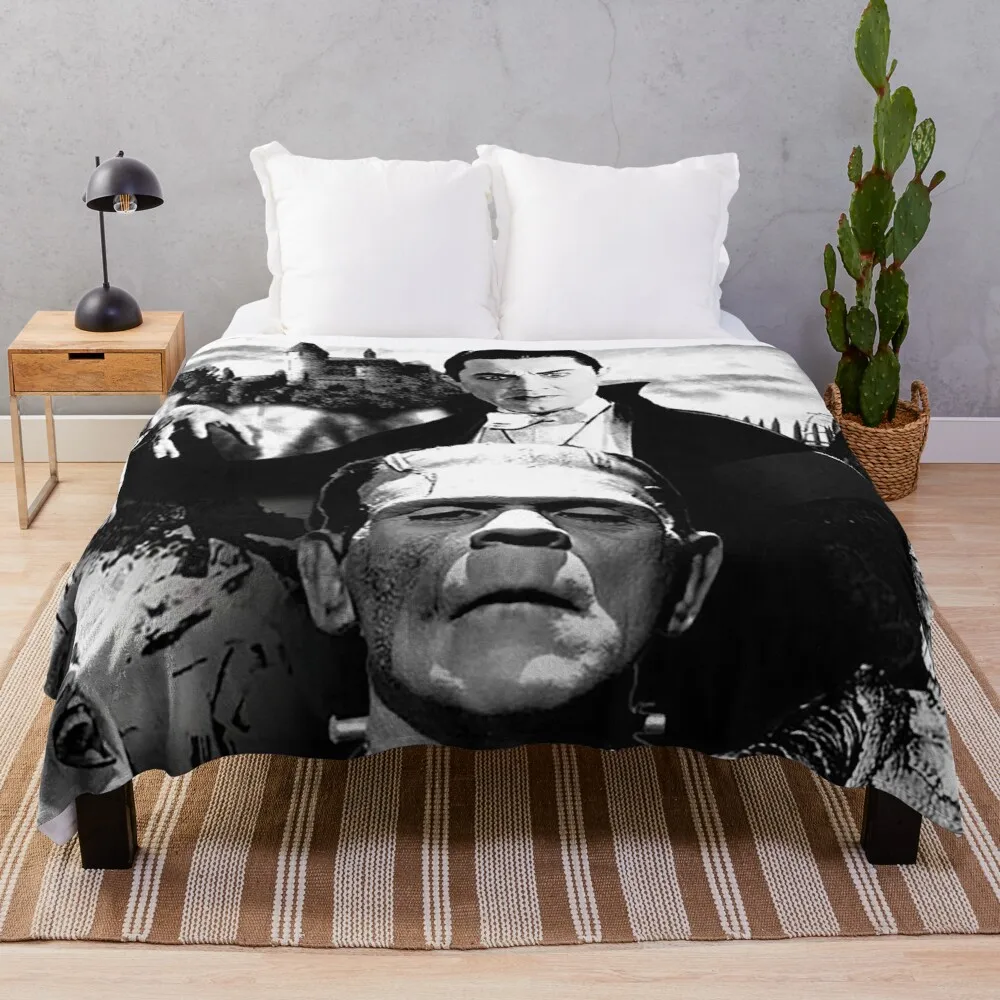 

Универсальное Классическое Одеяло в виде монстров, одеяло, роскошное утолщенное Флисовое одеяло, одеяло из овечьей шерсти для пар