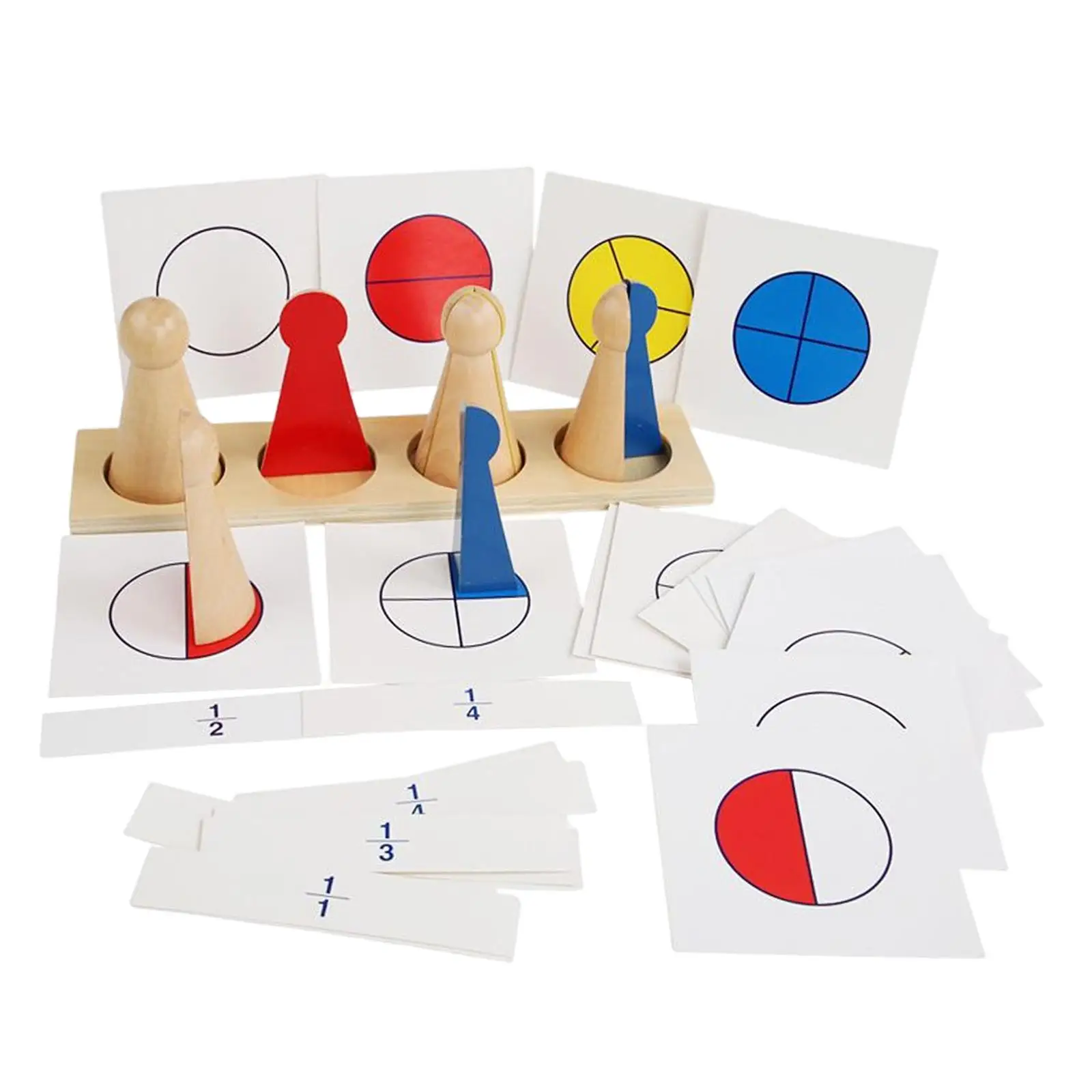 

Wooden Montessori Learn Fraction Math Toy Educational Toys for Children Toddler