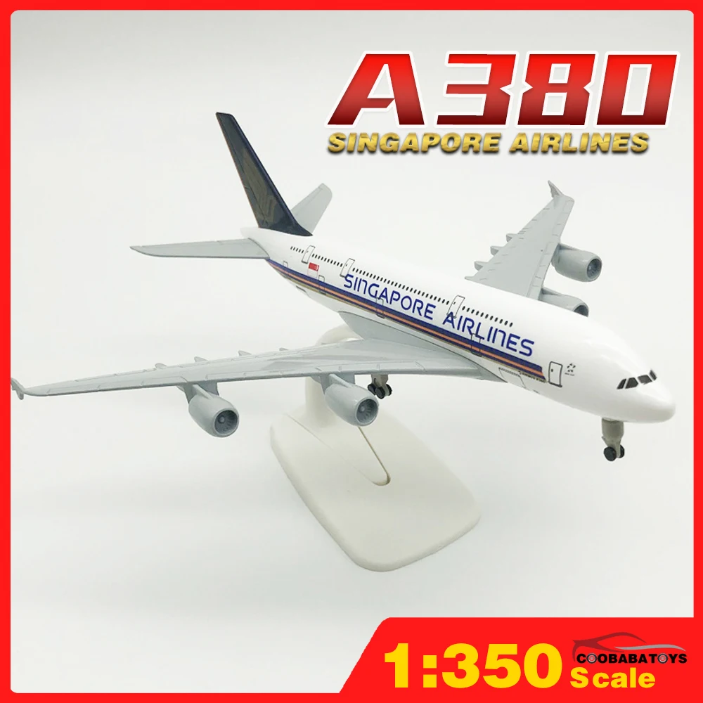 

Plane Model 20cm Scale 1:350 Singapore Airlines A380 Metal Diecast Airplane Aircraft Toys For Kids Boys Children Airbus Boeing