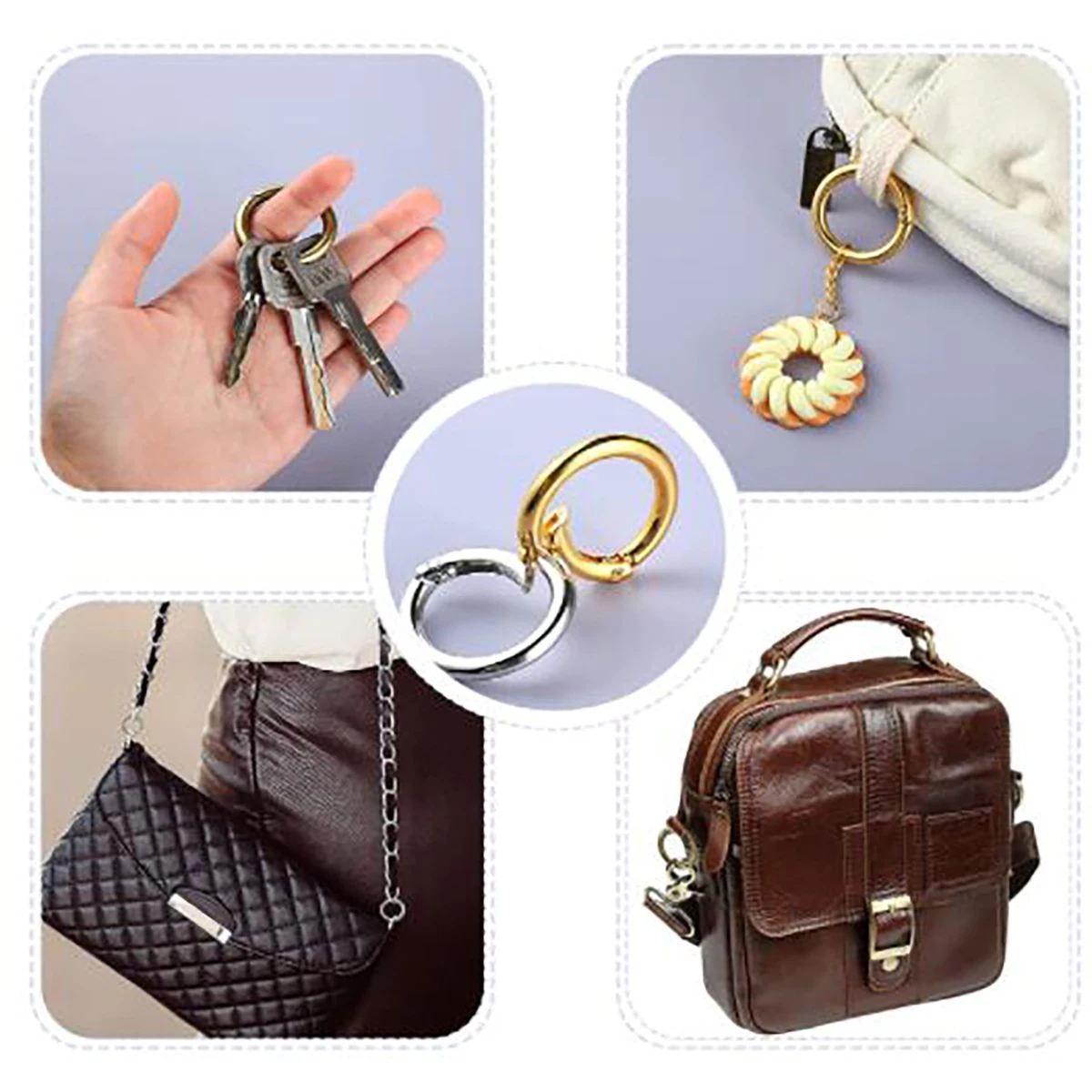 10 шт. 1 дюйм маленький струйный Черный сплав пружинный Круглый круглый O Пряжка