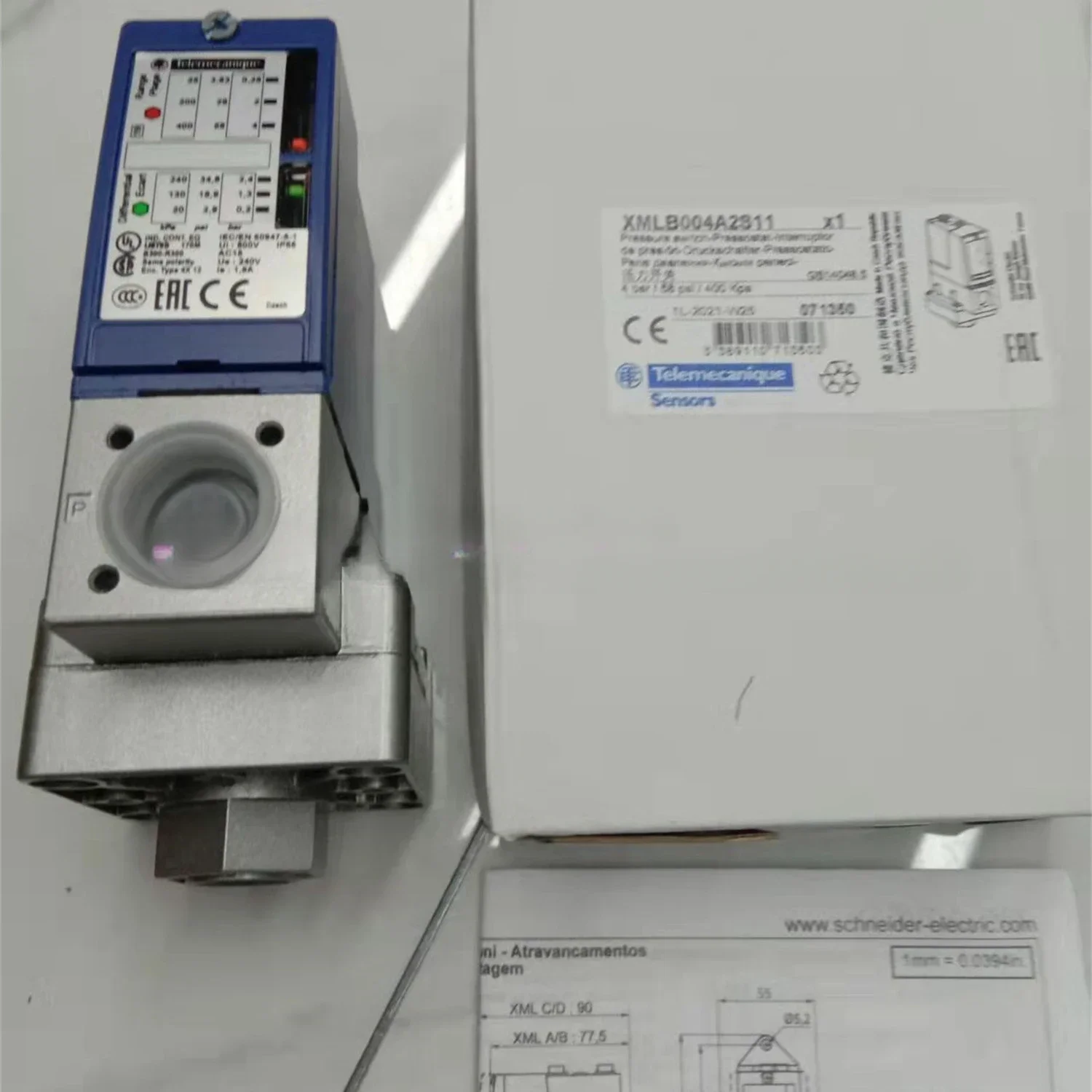 Pressure switch XMLA020A2C11 XMLA070D2S11 XMLA070D2S12 XMLA160D2S12 XMLA160D2C11