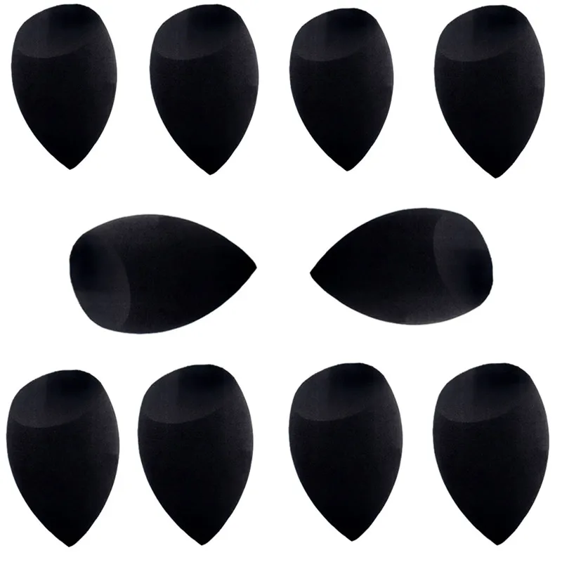 

10PCS Lot Black Beauty Egg Makeup Cosmetic Puff Makeup Blender Sponge Foundation Powder Sponge Beauty Tool Make Up Accessories