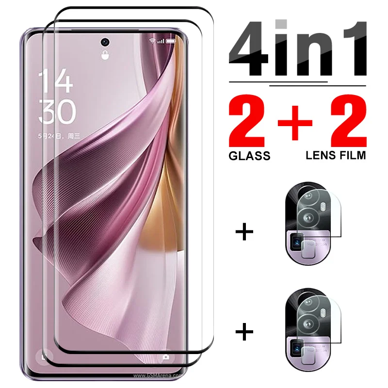 

4in1 9D Curved Tempered Glass For Realme 11 Pro+ 5G Screen Protector For Realme 11 Pro 11Pro + Camera Lens Protective Film Cover