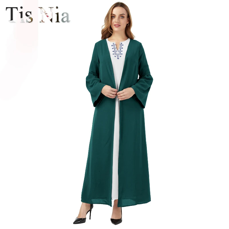 Muslim Long Skirt Ramadan Ladies Chiffon Turkey Islamic Morocco Kaftan Dubai Abaya Jeraba Cardigan Robe Turban Kimono XL women'