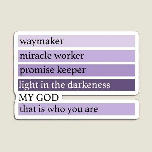 Waymaker Miracle Worker Обещание Хранитель Магнит Игрушка Декор Милый ребенок Красочные