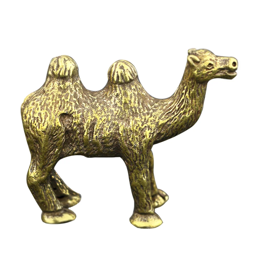 

Camel Brass Sculpture Figurine Fengshui Statue Figurines Charms Animal Handmade Miniature Model Wealth Desktop Decoration