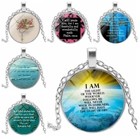 handmade creative necklace pendant christian jesus time rounded metal sweater chain jewelry small gift