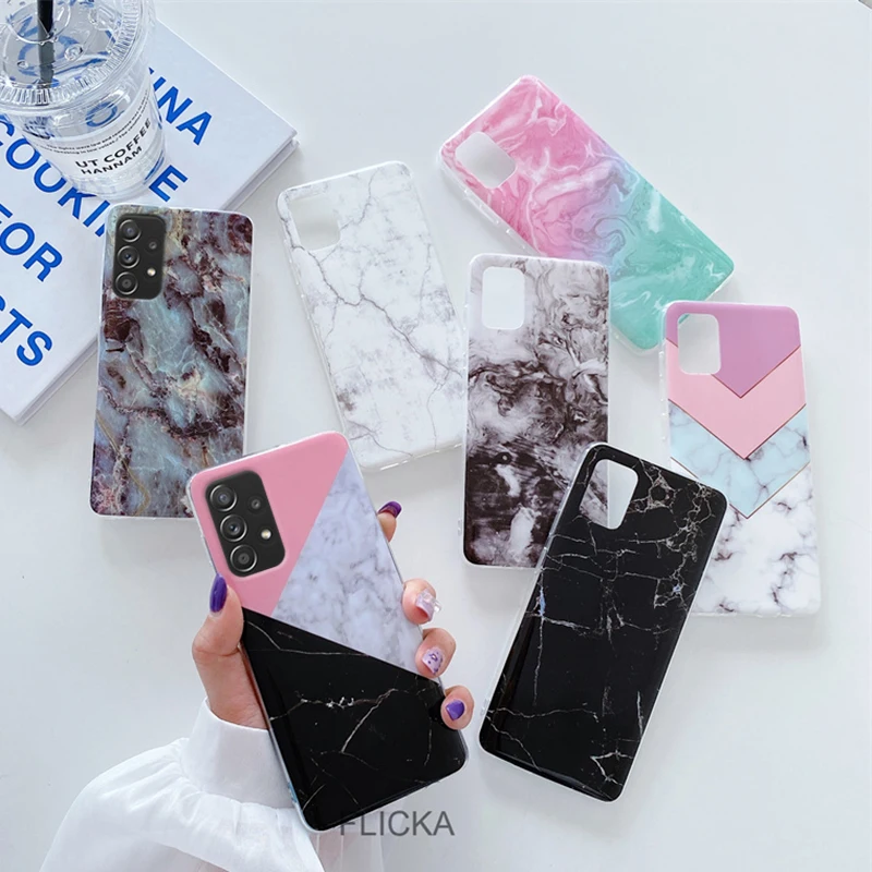 

Custodia per cellulare in marmo per Samsung Galaxy A52 A72 A32 4g 5g Cover posteriore in Silicone morbido su Galaxy A 32 5