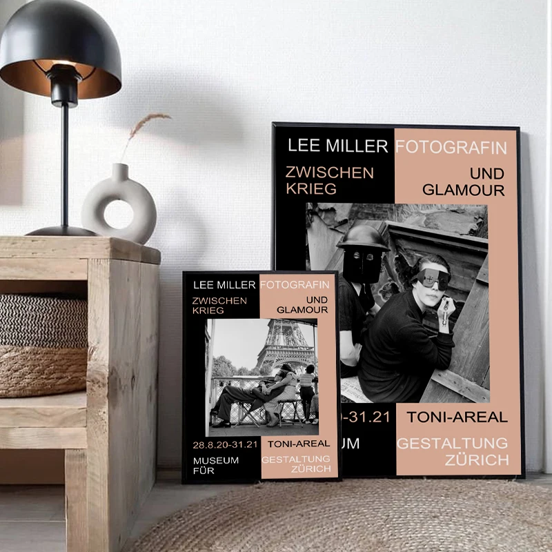 Скандинавская черно-белая персонажи Ли Миллера нишевая Корейская настенная