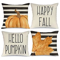fall decor pillow covers 18x18 set of 4 outdoor fall pillows decorative throw pillows farmhouse cushion covers for couch
