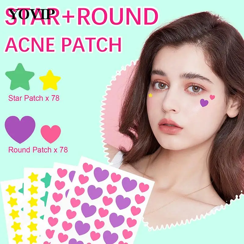 

Милая наклейка с сердечками, цветами, прыщами, пятнами на лице, средство для ухода за шрамами, невидимое средство для удаления прыщей, пластырь для красоты, инструменты для ухода за акне