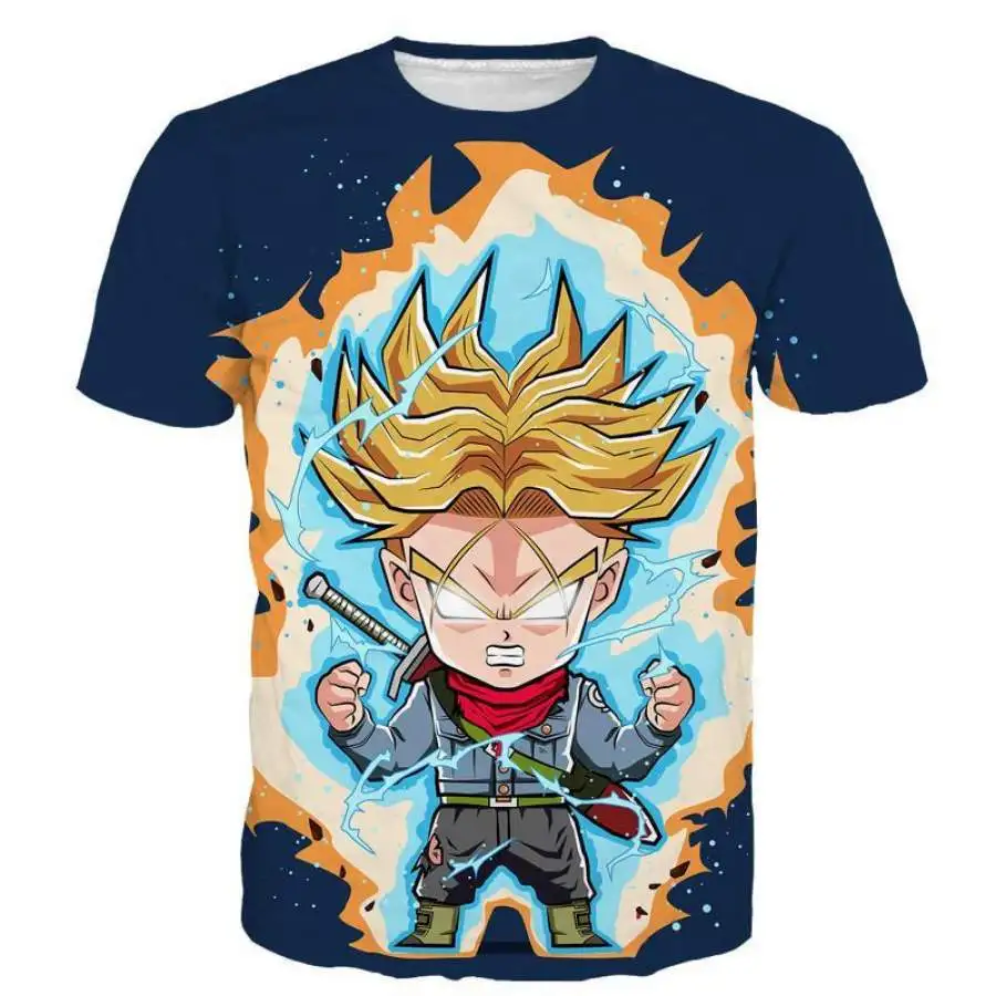 Bandai Dragon Ball Own Your Future Trunks T Shirt Manga Cotton Men T-Shirt Oversized Print Tee Classic |