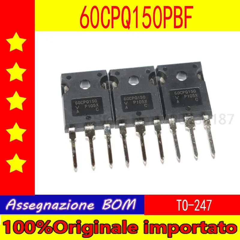 

10pcs/lot 60CPQ150 VS-60CPQ150PBF 60CPQ150PBF TO-247 Schottky 60A 150V